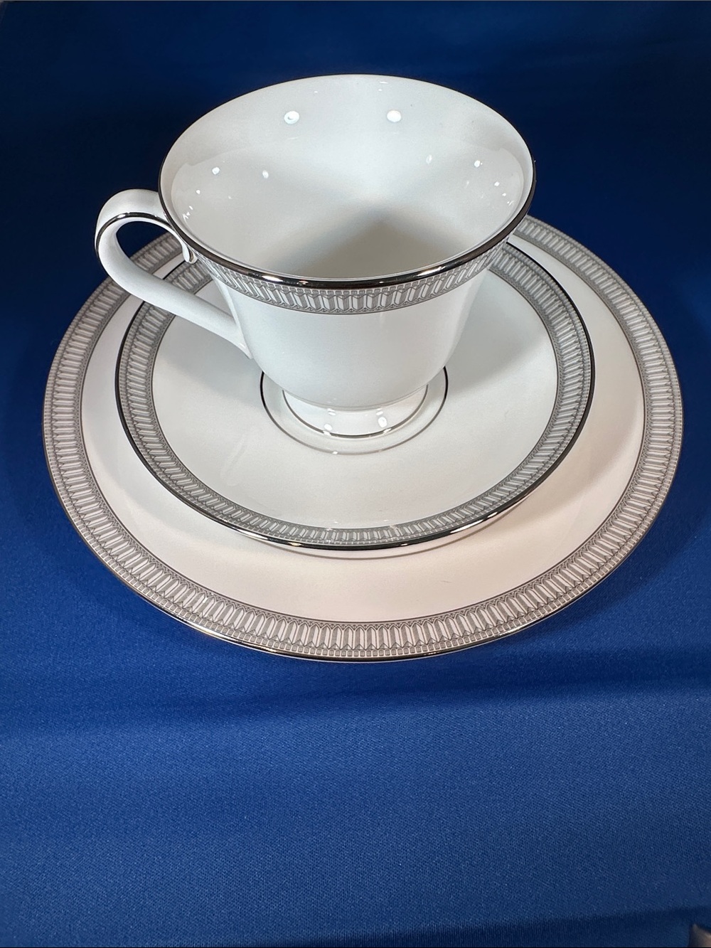 Waterford "Carina Platinum" cup / saucer and salad plate... like new!